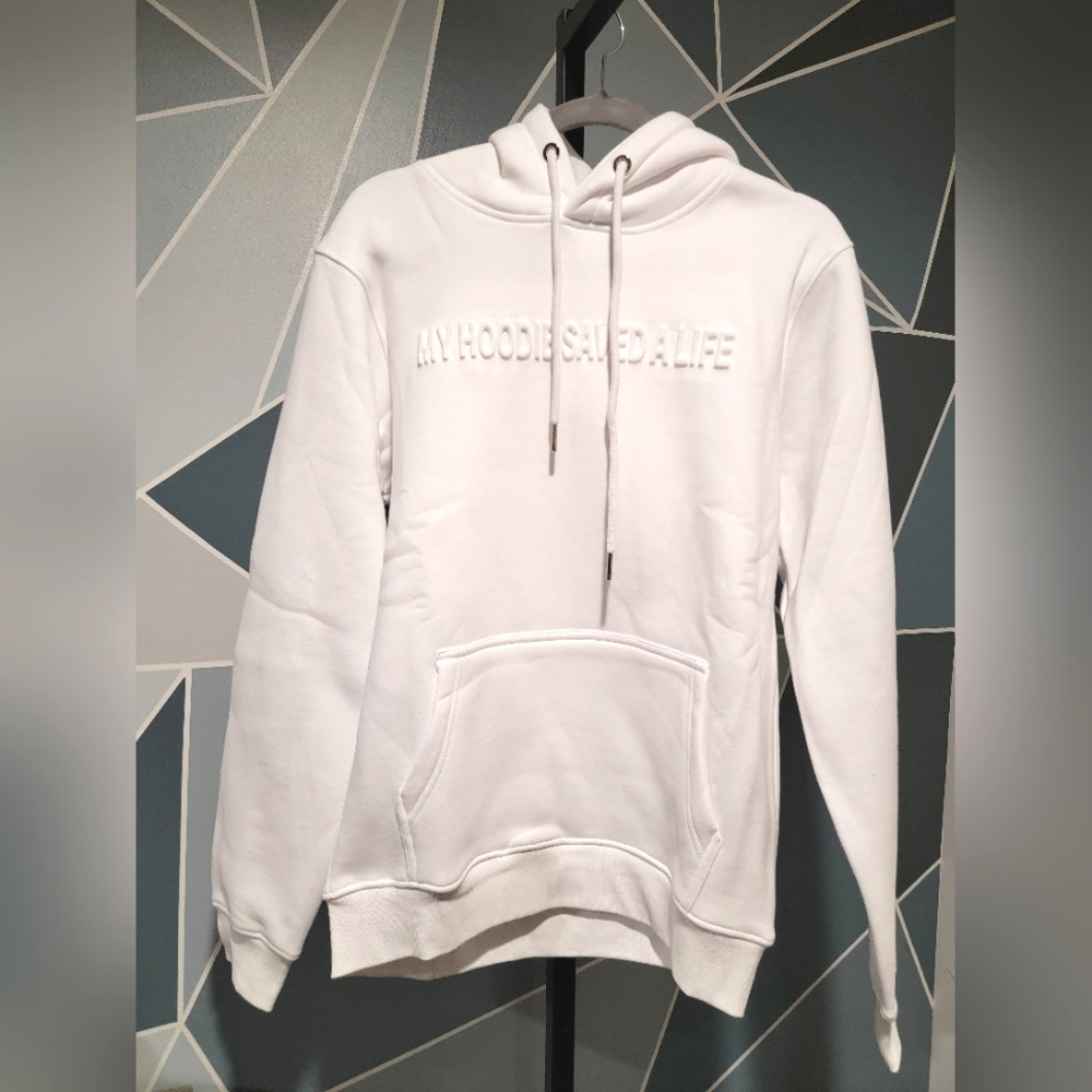 Bright White End Yulin Pressed Letter Sweatshirt